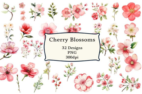Download Cherry Blossoms Clipart Sublimation - Blossoms Collection