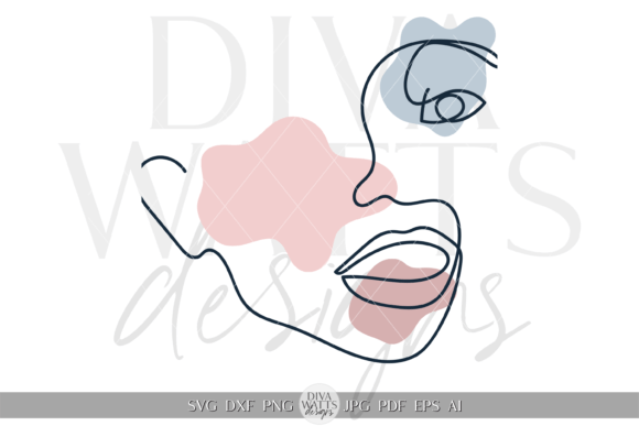 Download Sleek Modern Abstract Face Line Art SVG - Abstract Collection