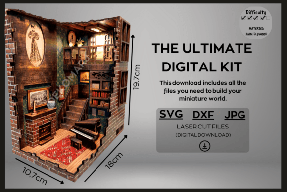 Download Magical BookNook: LaserCut Dxf - Svg-jpg - Jpg Collection