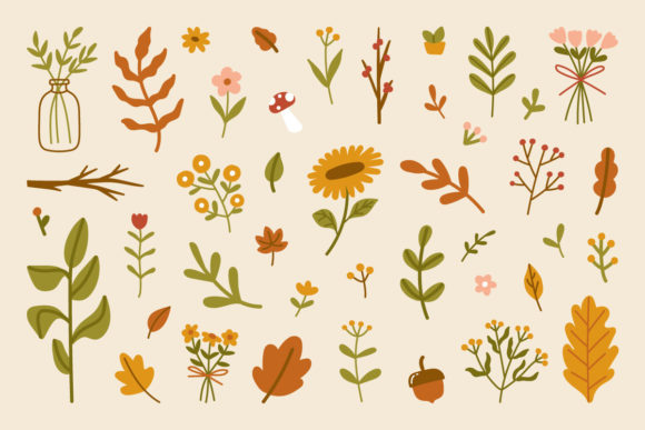 Download Autumn Leaves Flowers Elements Abstract - Abstract Collection