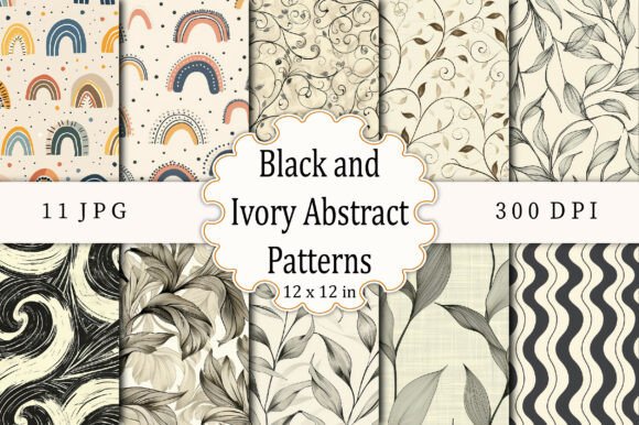 Download Black and Ivory Abstract Patterns - Abstract Collection