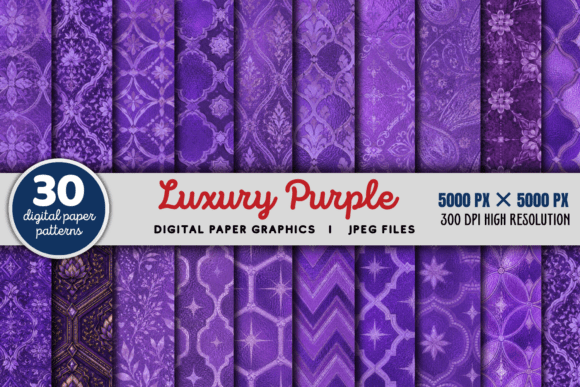 Download Luxury Purple Digital Paper Bundle - Luxury Collection