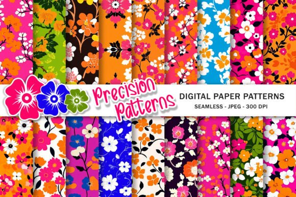 Download Orange and Pink Floral Patterns - Orange Collection